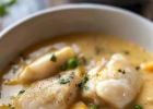 Fish chowder soup - Súp cá hầm kiểu Âu chuẩn vị kèm bánh mỳ giòn 